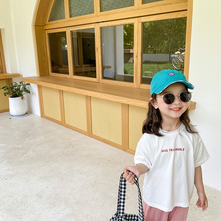 AG247- Áo phông bé gái in chữ sz 80-140, áo thun cho bé kiểu dáng basic, cotton cao cấp