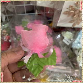 Phụ kiện cưới Giang - hoa cài áo hai họ nhà gái và nhà trai ( 10 bông)TH