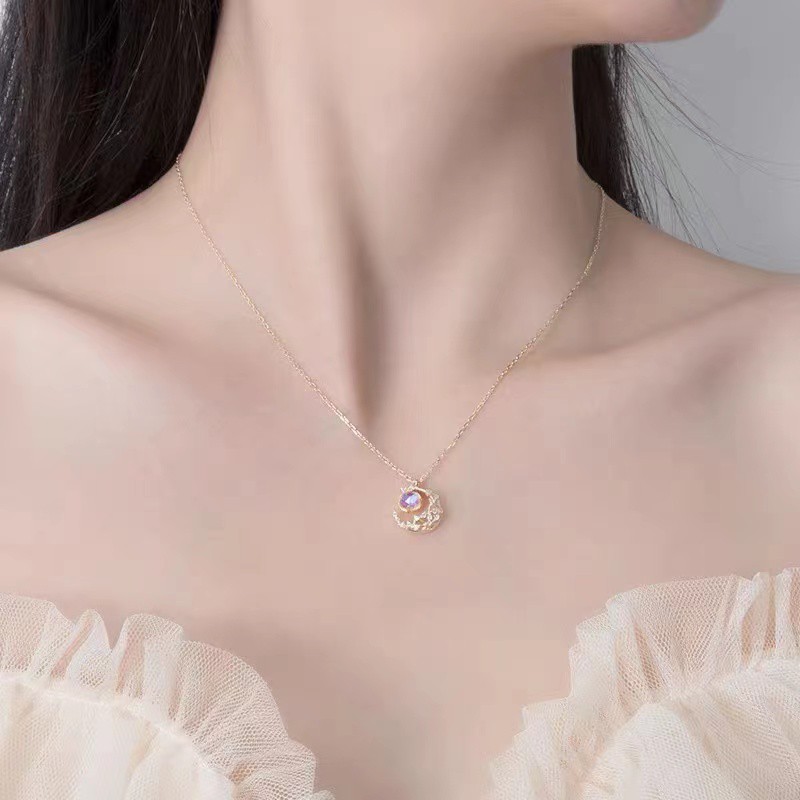 Dây chuyền mặt trăng sao phong cách Hàn Quốc