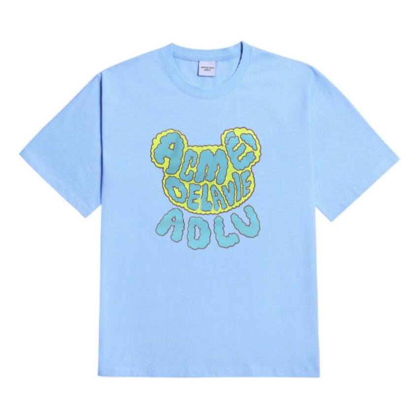 Áo thun cotton tay ngắn in hình đám mây và chữ thời trang unisex