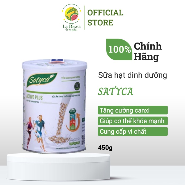 Sữa hạt dinh dưỡng Satyca Active Plus dành cho nam, nữ thanh niên trưởng thành hộp 450g - BCA65