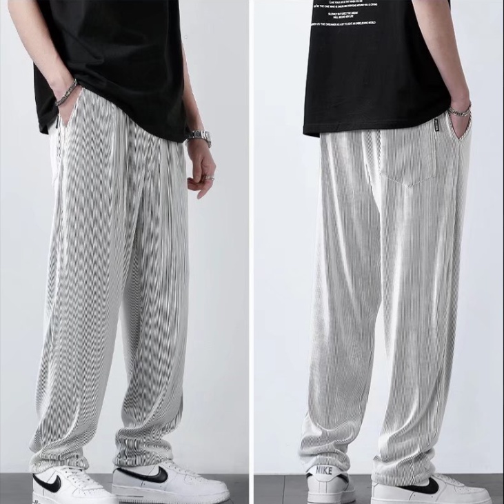 Quần Dài Ống Rộng Thời Trang Mùa Hè quần jogger nam from rộng ống rộng quần nam phong cách Hàn Quốc quần ống suông