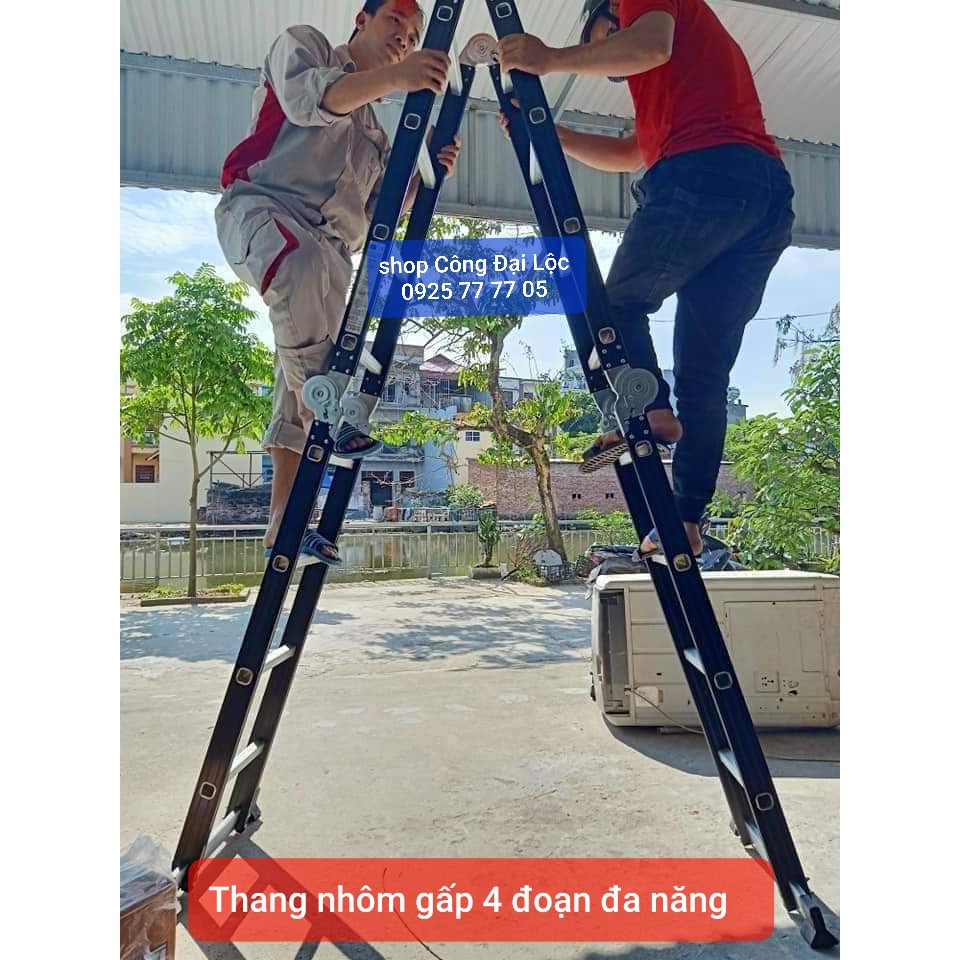 Thang nhôm gấp đa năng 4 đoạn Advindeq ADM104 TAIWAN (CHÍNH HÃNG) màu đen