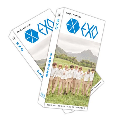 Postcard thiệp ảnh viết thư hình EXO