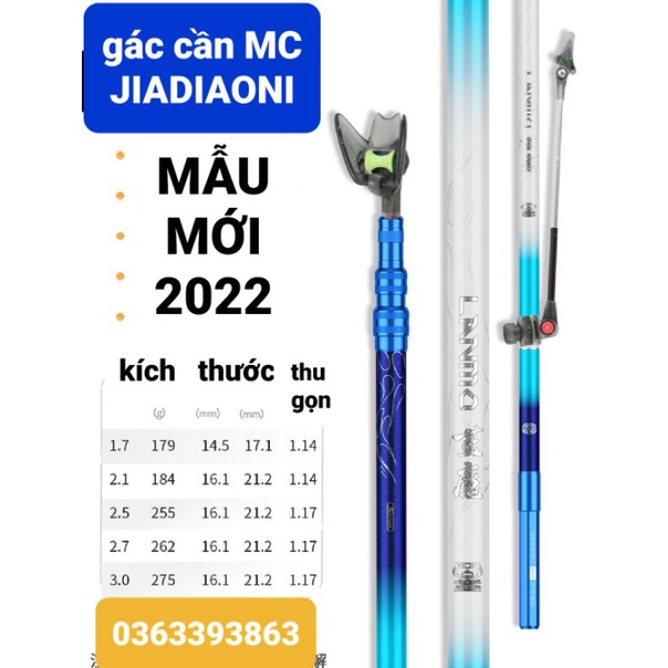 gác cần carbon 2m1 2m4 2m7 gác cần MC cao cấp