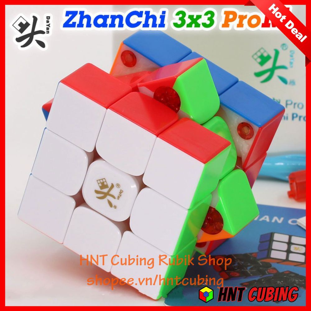 Rubik 3x3 DaYan ZhanChi Pro M 2021 - Rubik Cao Câp DaYan (Thay Đổi Được Lực Hút Nam Châm) HNT Cubing