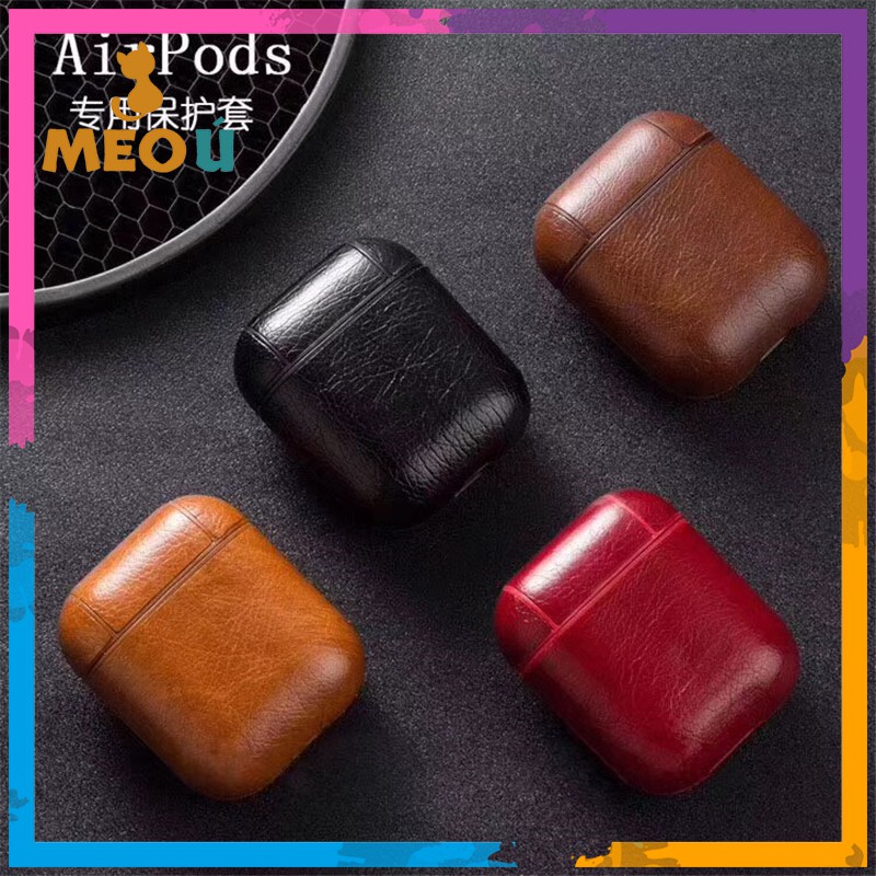 Case Airpods Da Trơn cho AirPods 1/2 - airpod case