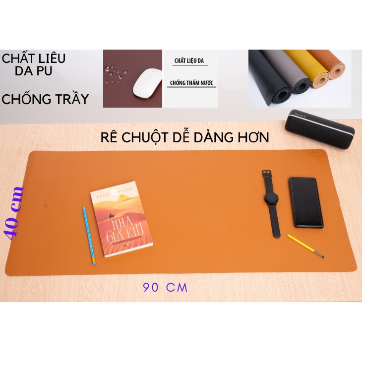 Bàn dí chuột Lớn 90X40 cm Da PU Chất Lượng Cao