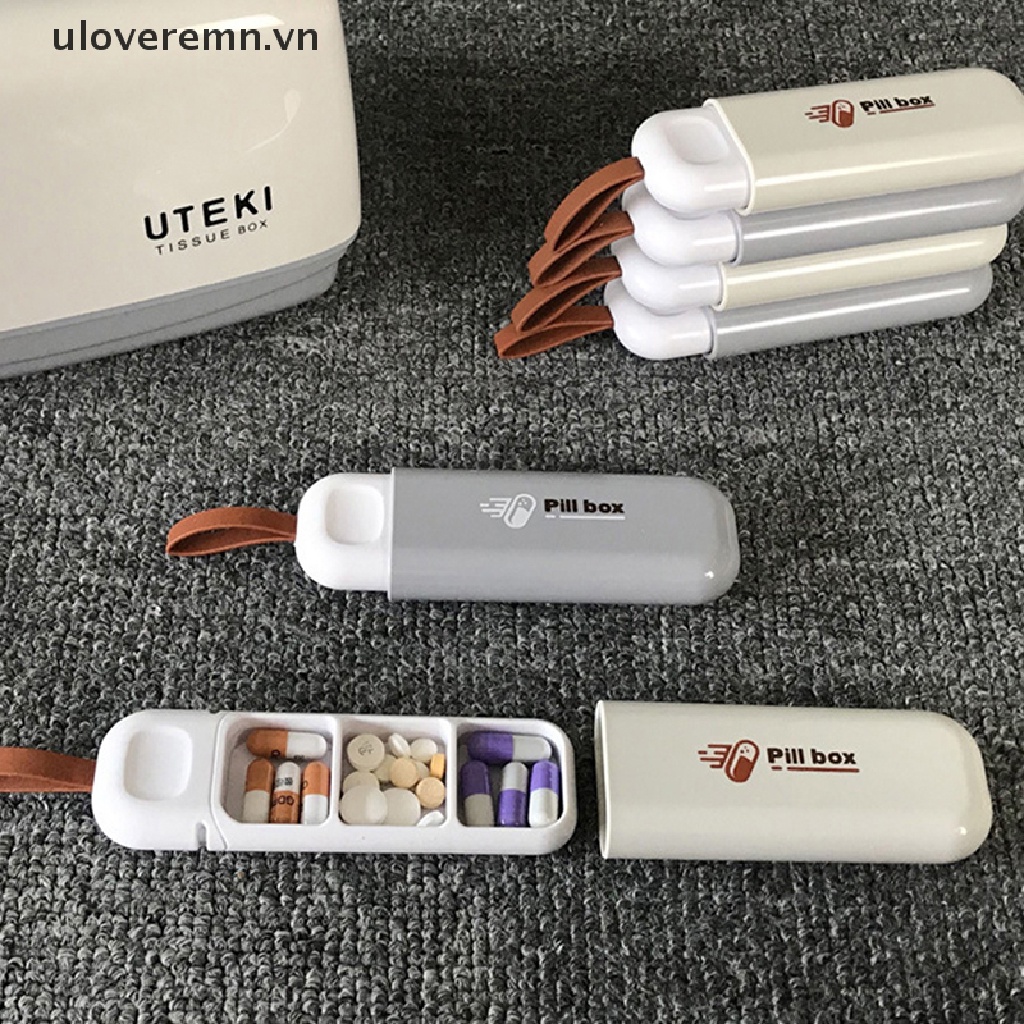Hộp Đựng Thuốc 3 Ngăn Mini Dễ Dàng Mang Theo Cho Các Hoạt Động Ngoài Trời