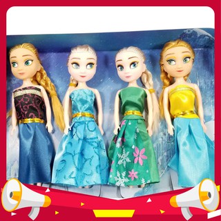 ĐỒ CHƠI TRẺ EM -  BỘ 4 BÚP BÊ ELSA MINI - ĐỒ CHƠI BÚP BÊ - kingtoys99