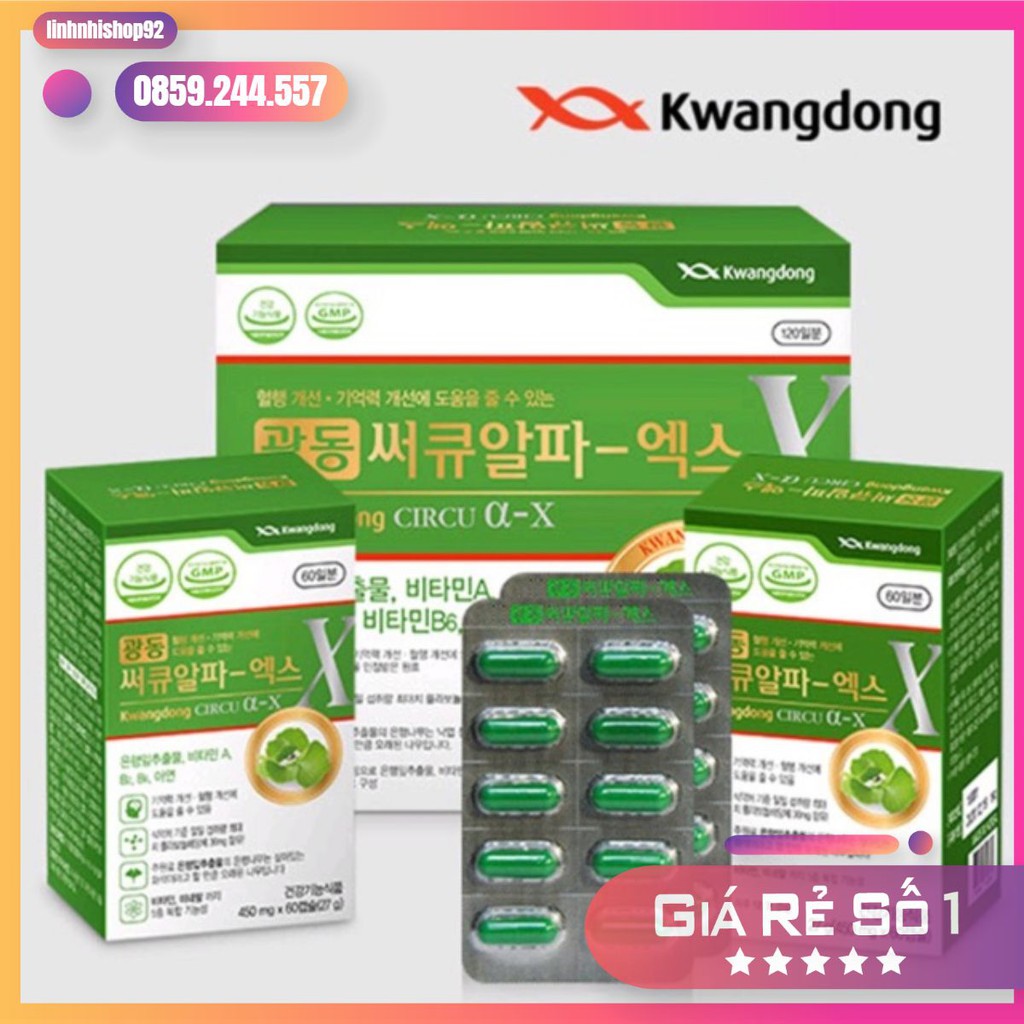 Viên uống bổ não Kwangdong Circu  Hàn Quốc hộp 120 viên