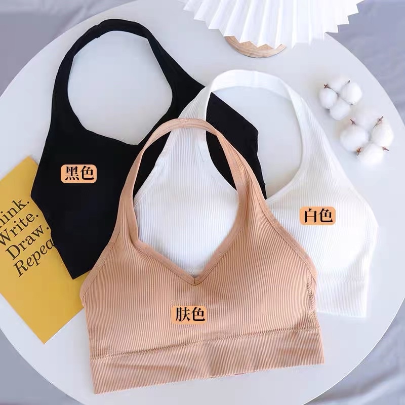 Áo bra cổ yếm hở lưng v100 kèm mút ngực