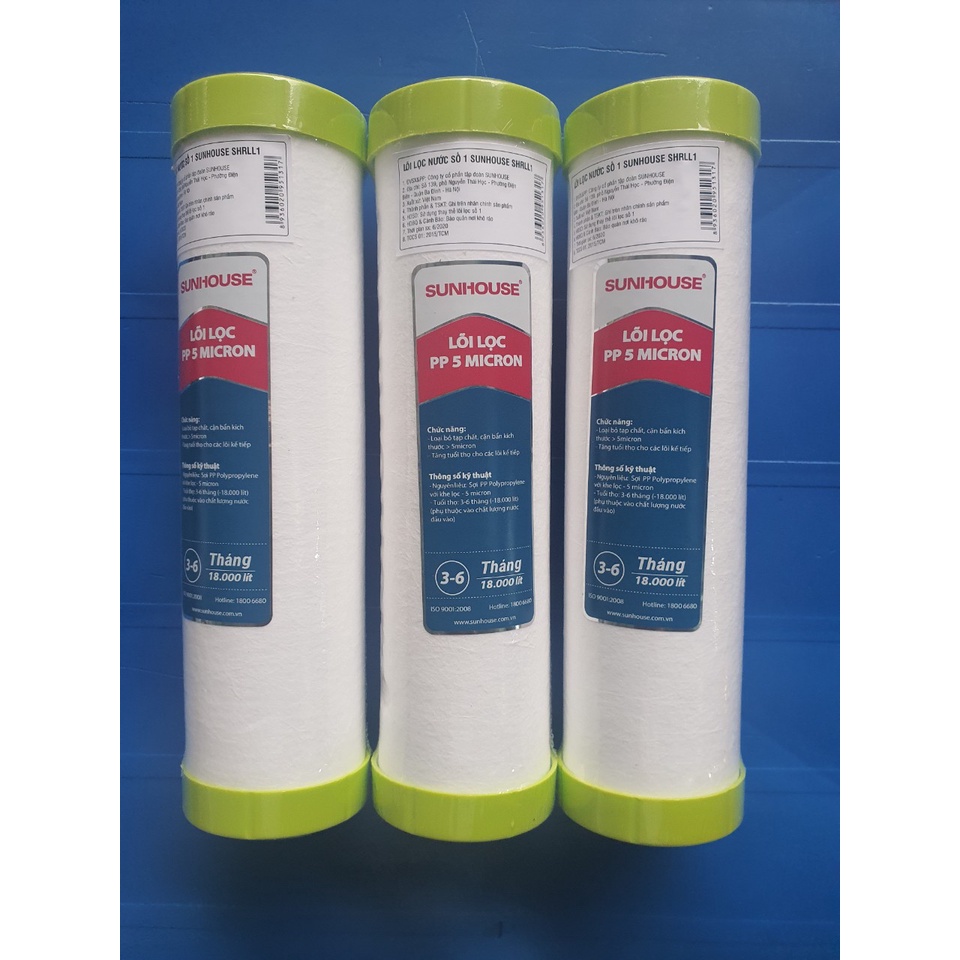 Bộ 3 lõi lọc thô chính hãng Sunhouse