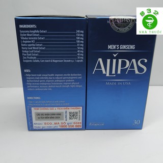 Sâm ALIPAS mới lọ 30 viên