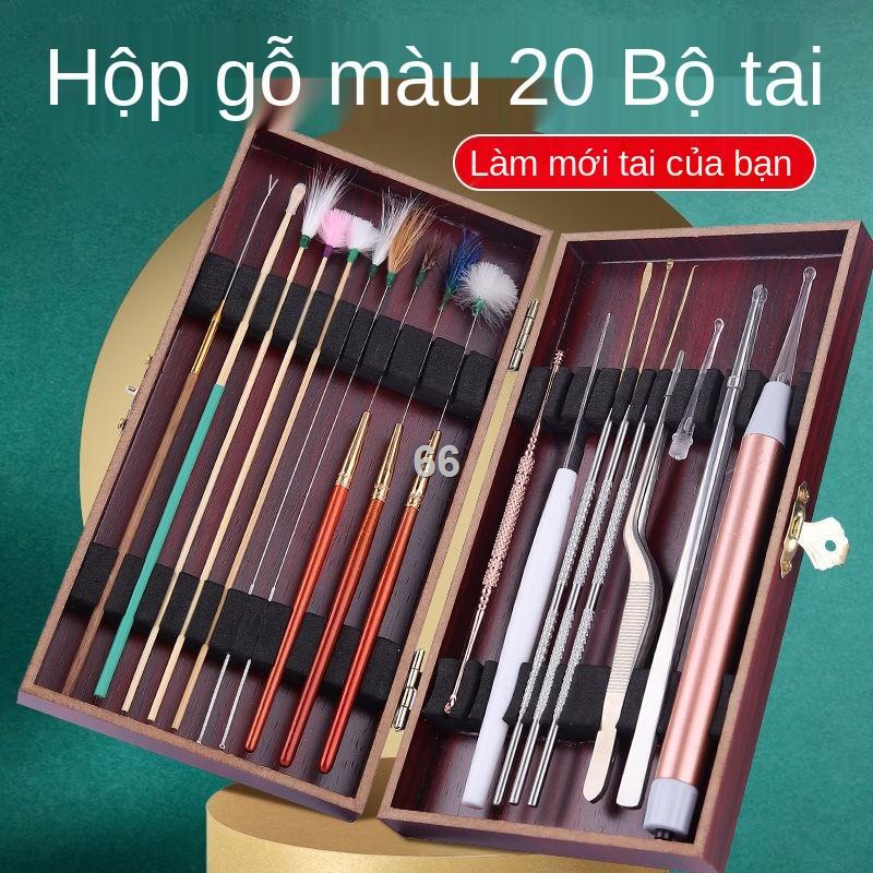 tai bộ dụng cụ nhặt tai gắp đồ tạo tác chuyên nghiệp Ngỗng lông que khóa nhíp có lông dạ quang gắp tai gắp tai