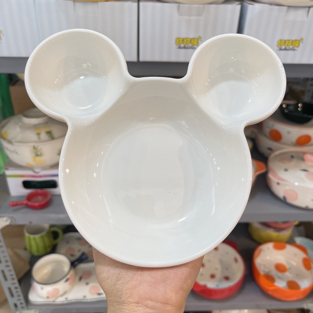 Đĩa Sứ Mickey Nhiều Màu Dĩa sứ trang trí, decor dễ thương đáng yêu S144