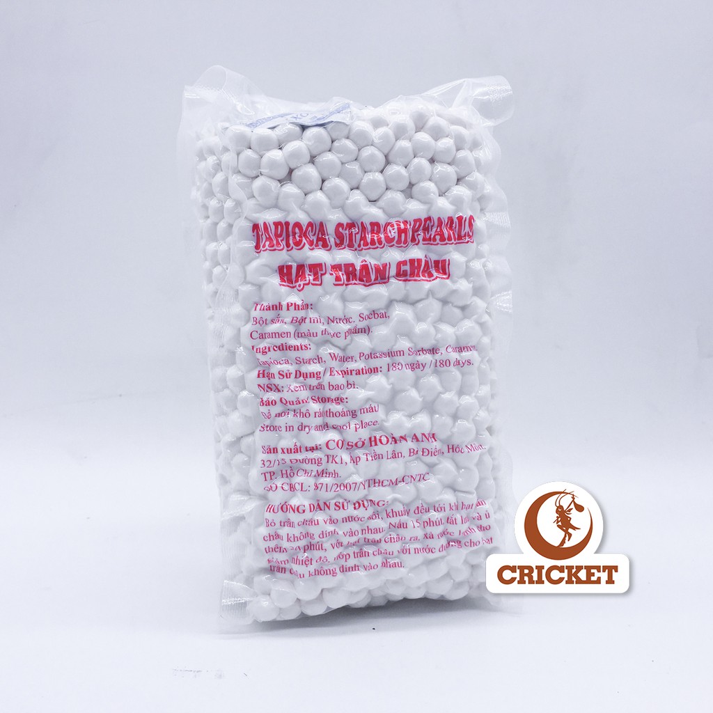 Hạt Trân Châu Hoàn Anh Caramel,Trắng, Hoàng Kim  -Túi 1kg Hút Chân Không Chắc Chắn, Nguyên Liệu Trà Sữa CRICKET