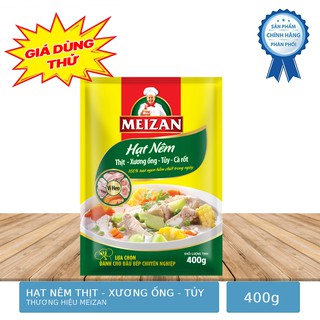 [Giá Dùng Th] Hạt Nêm Meizan Thịt - Xương Ống - Tủy - Cà Rốt 400g/Gói