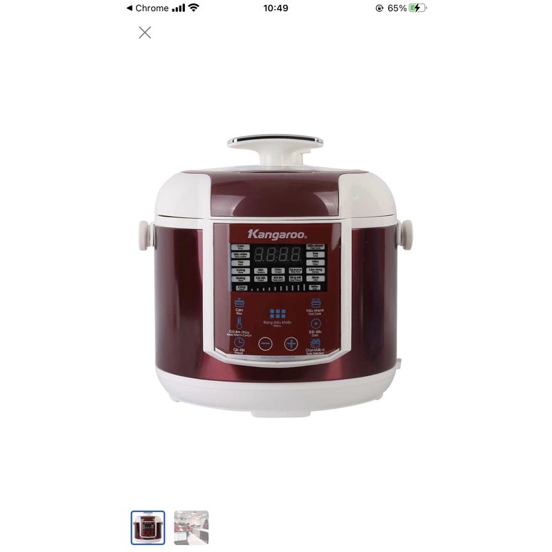 Nồi áp suất điện Kangaroo KG281 - Hàng chính hãng