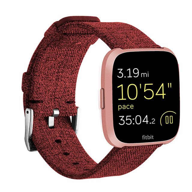 [Mã ELORDER5 giảm 10K đơn 20K] Dây thay thế Nylon Denim Canvas dành cho Fitbit Versa