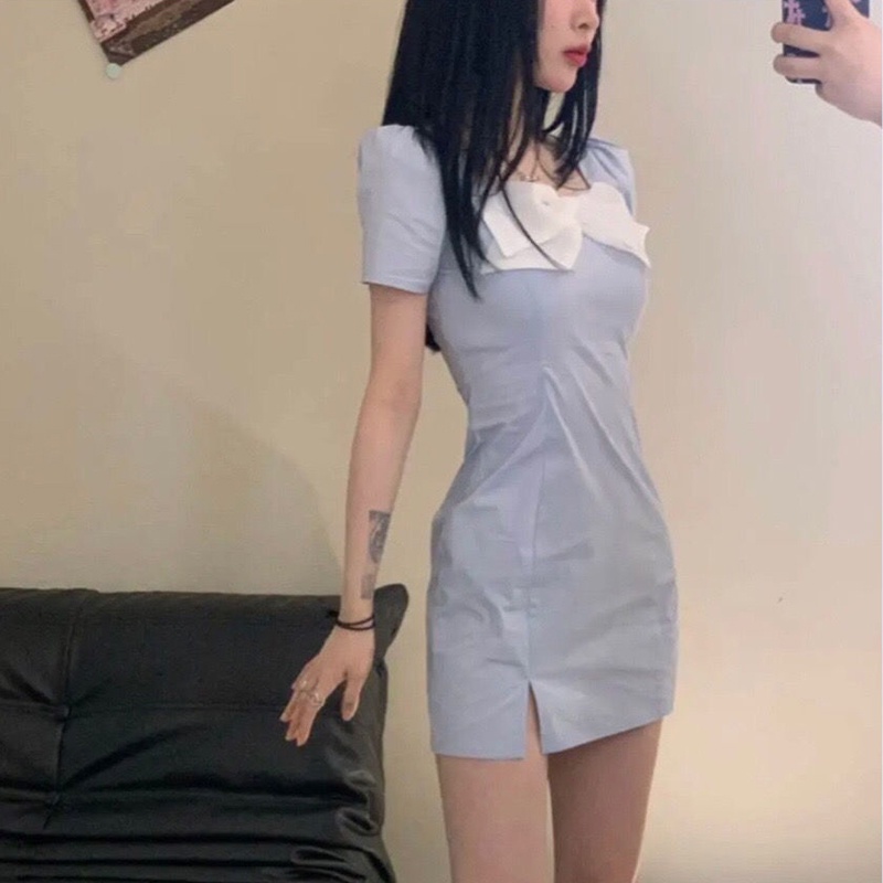 Đầm Ngắn Thời Trang Mùa Hè Hàn Quốc Quyến Rũ Cho Nữ