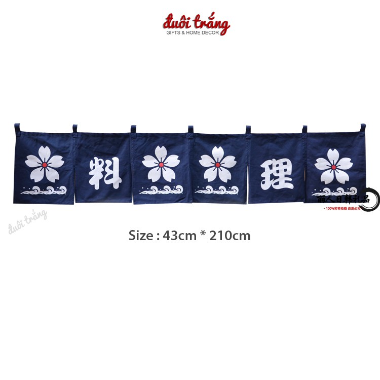 Rèm Norem trang trí quán Sushi Nhật Bản size 210cm * 43cm - các mẫu