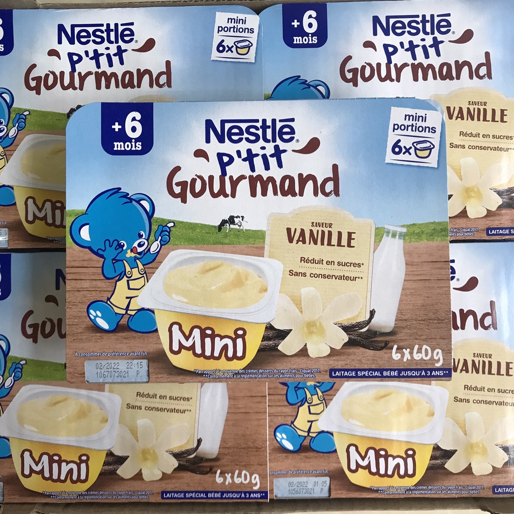 ❣️ Váng Sữa Nestle 6×60g Pháp ❣️ Không Cần Bảo Quản Lạnh Cho Bé Từ 6m+ Date 6/ 2022 ❣️
