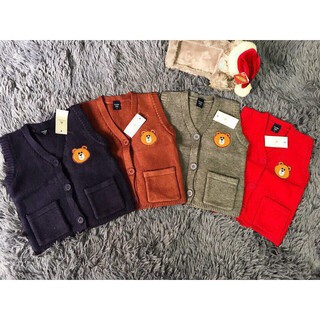 Áo gile len cài khuy giữa #Babygap cho bé trai