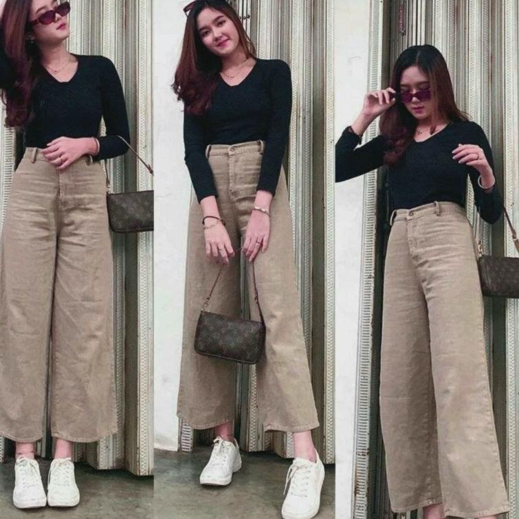 Tốt nhất... Quần Jean Mozza Quần KULOT Quần Tuổi Teen Phụ Nữ