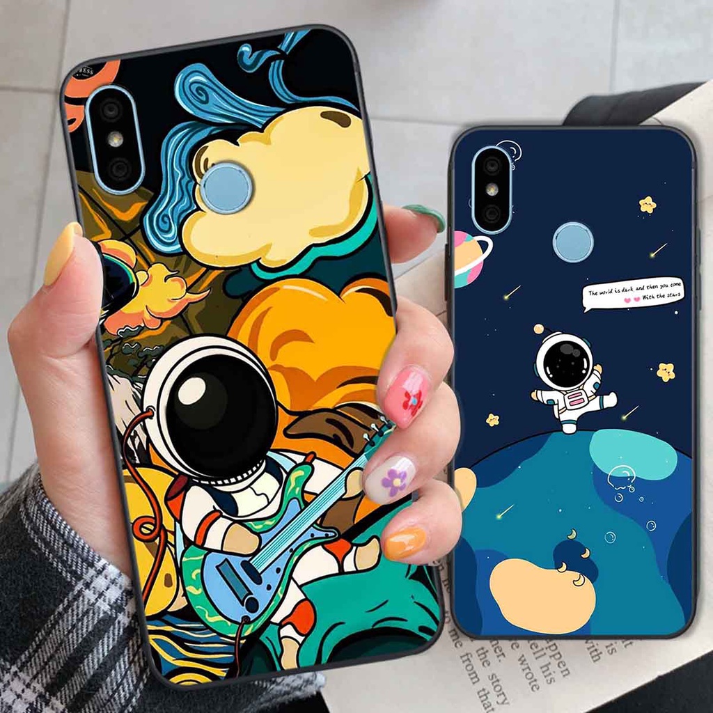 Ốp Xiaomi Redmi 6 Pro / Mi A2 Lite in hình vũ trụ, phi hành gia bầu trời cute dễ thương