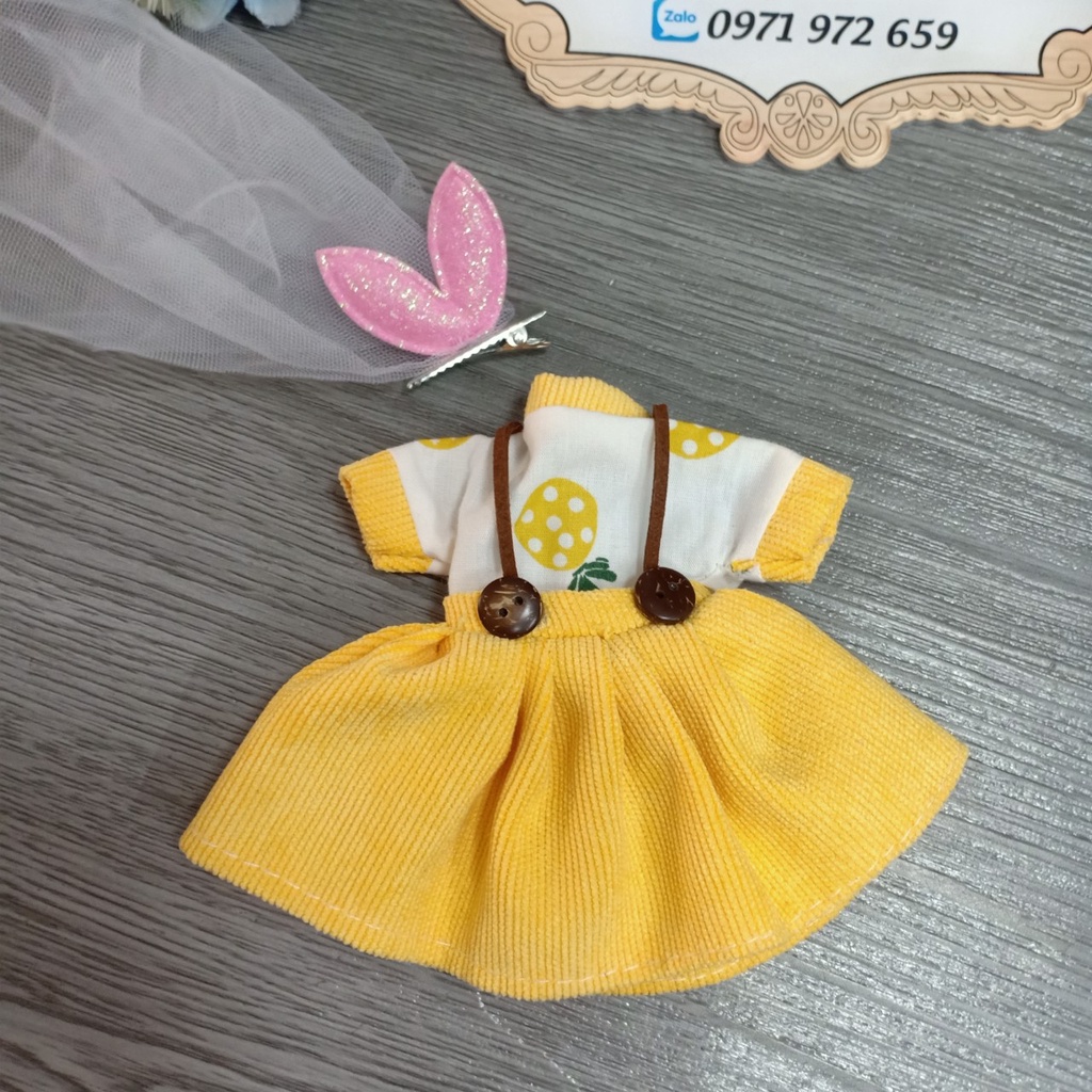 Quần áo và váy cho búp bê anime loại chibi cao 23cm