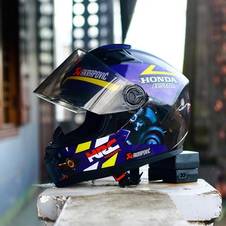 Mũ bảo hiểm fullface Agu lên tem Honda
