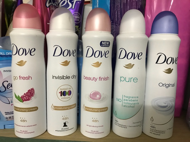 [Mã COS0505 giảm 8% đơn 300K] Xịt khử mùi Dove pure 150ml