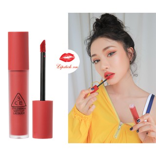 Son 3CE Soft Lip Lacquer Màu Explicit Hồng Đỏ Đất