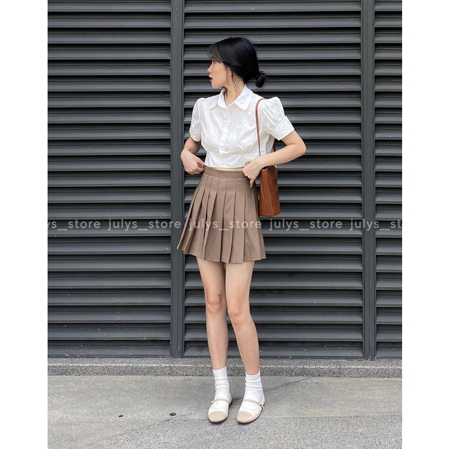 Chân váy mini skirt xếp li (ảnh thật shop chụp kèm video)