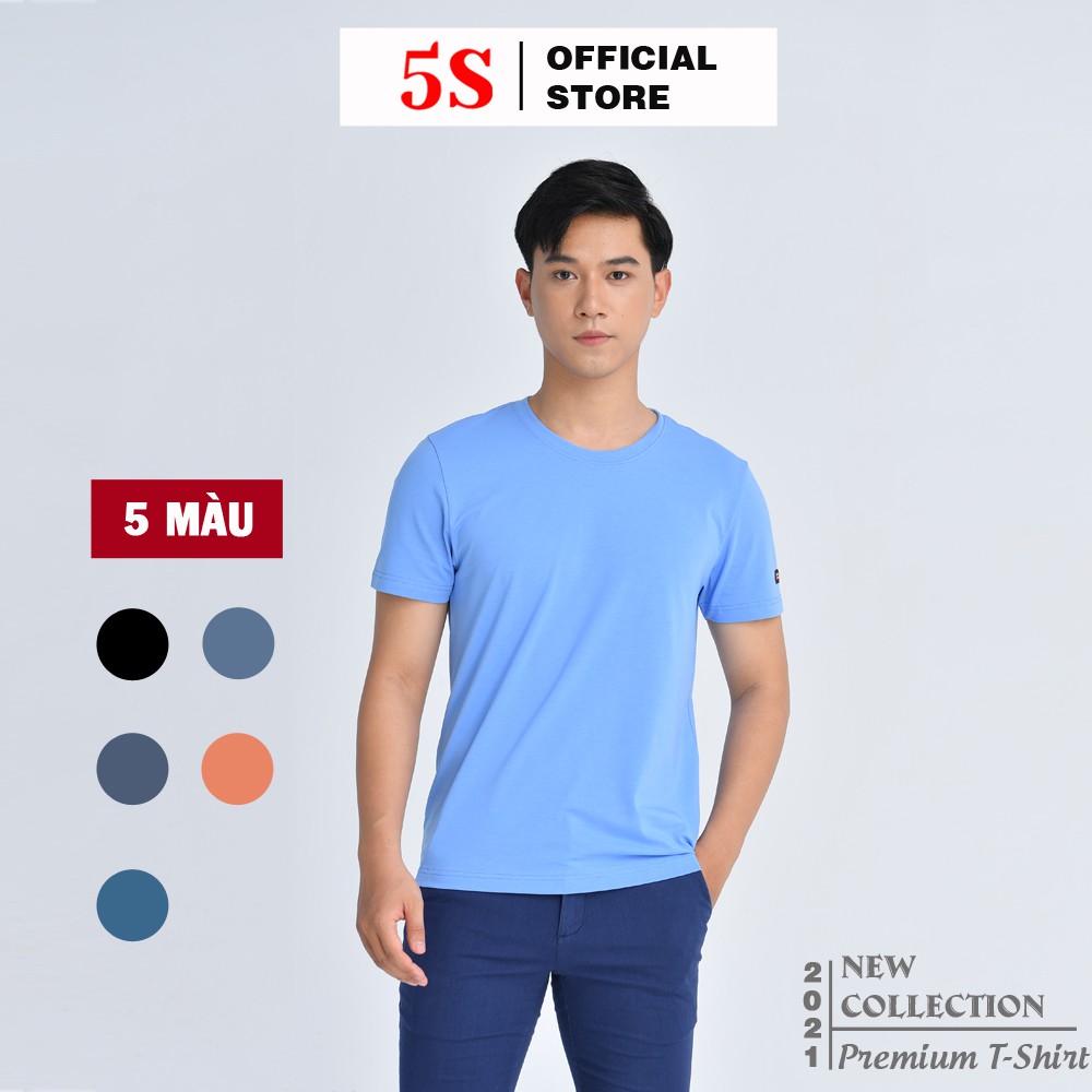 Áo Phông Nam Tay Ngắn 5S Premium (5 màu), Vải Thun Melang Muối Tiêu Cao Cấp, Thấm Hút Mồ Hôi, Co Giãn Tốt (TSO21023-01) | BigBuy360 - bigbuy360.vn