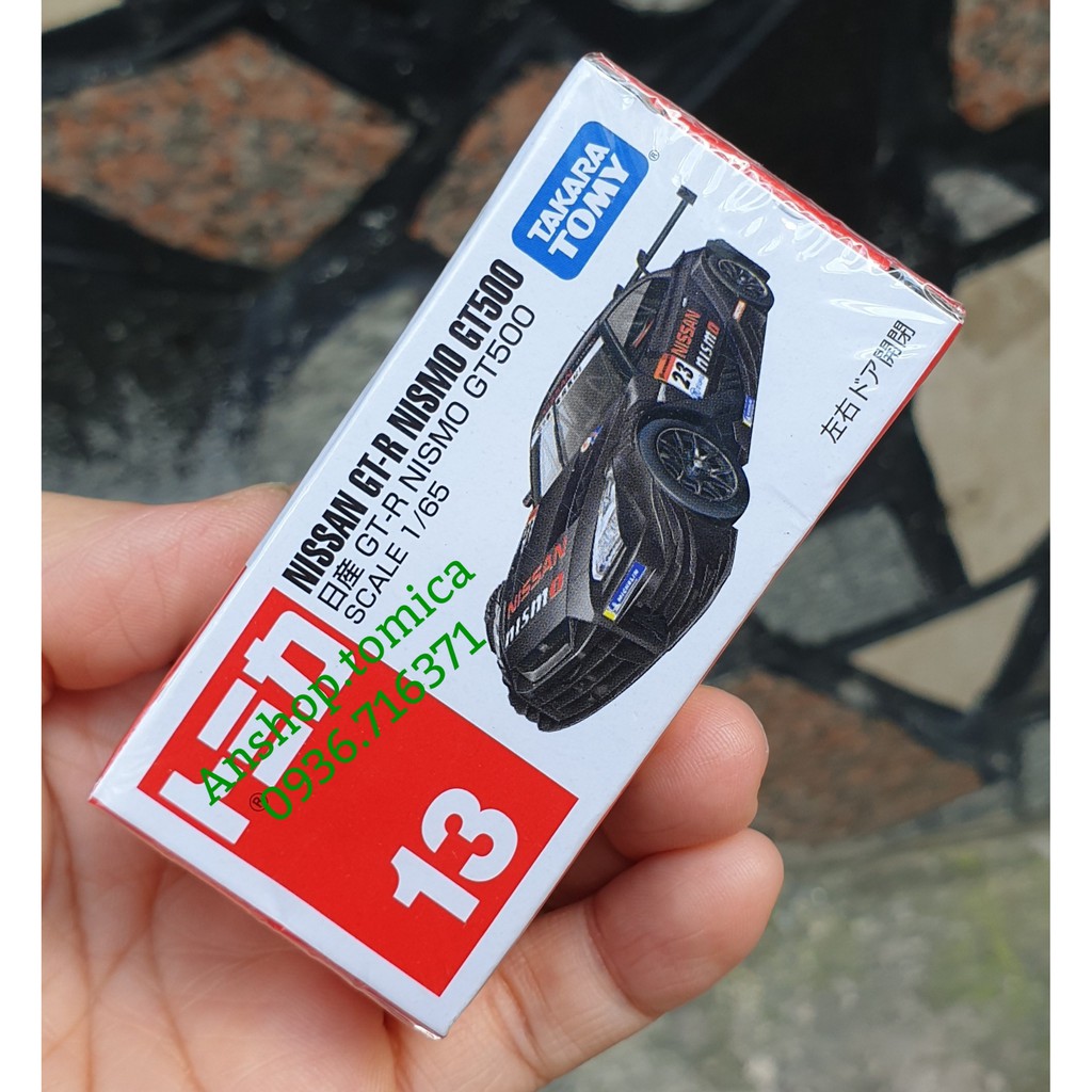 Mô hình xe đua Nissan màu đen mở được cửa tomica Nhật Bản No13