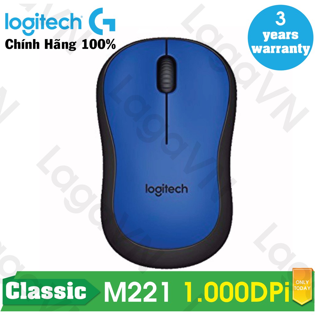 [Freeship toàn quốc từ 50k] Chuột không dây Logitech M221 Wireless Silent (Xanh dương)