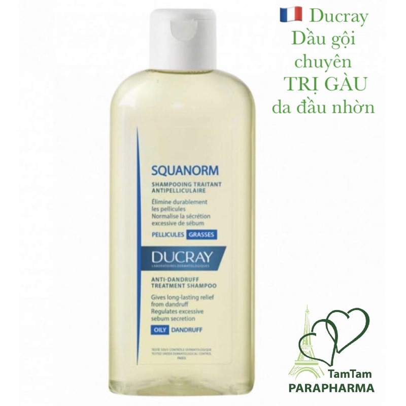 Sẵn date 7/2025 🇫🇷 Bộ Dầu gội Lotion tóc Gàu Squanorm Ducray 200ml Elution 💞 TamTam 💞
