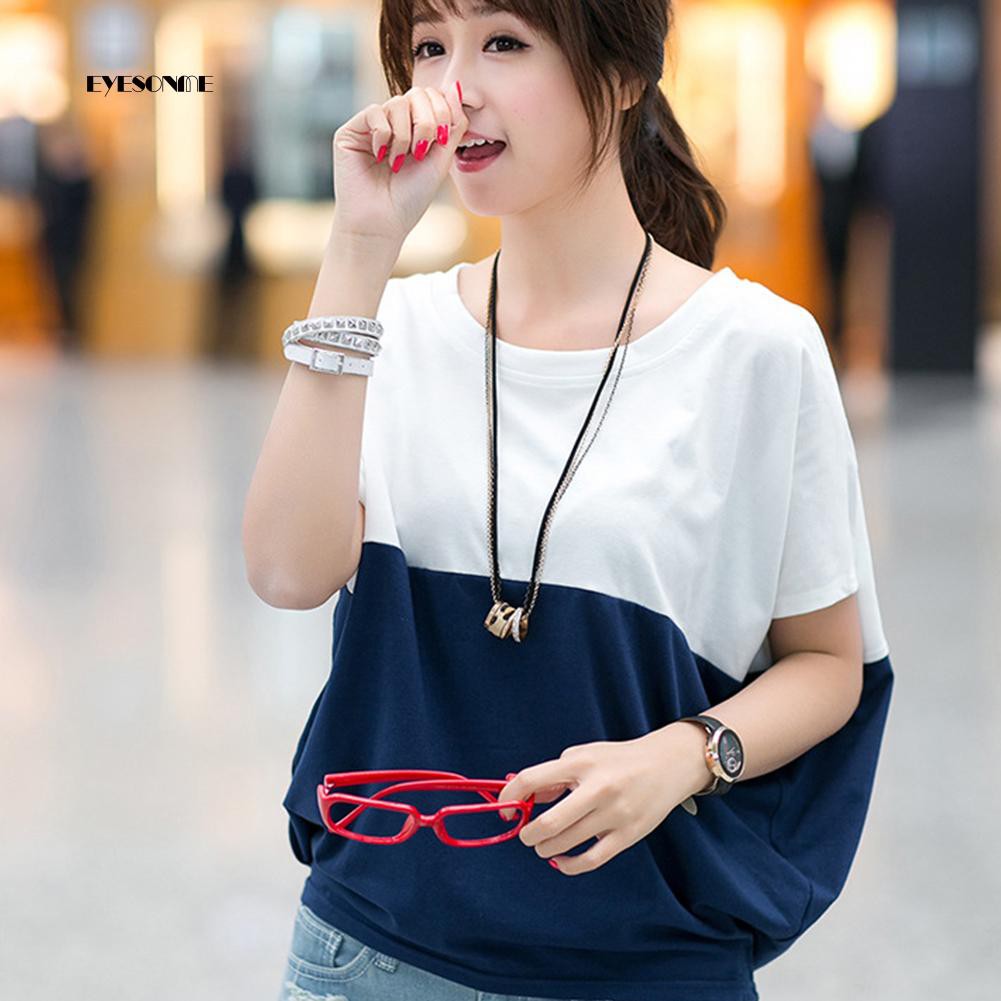 Áo Thun Cánh Dơi Phối Màu Thời Trang Cho Nữ | BigBuy360 - bigbuy360.vn