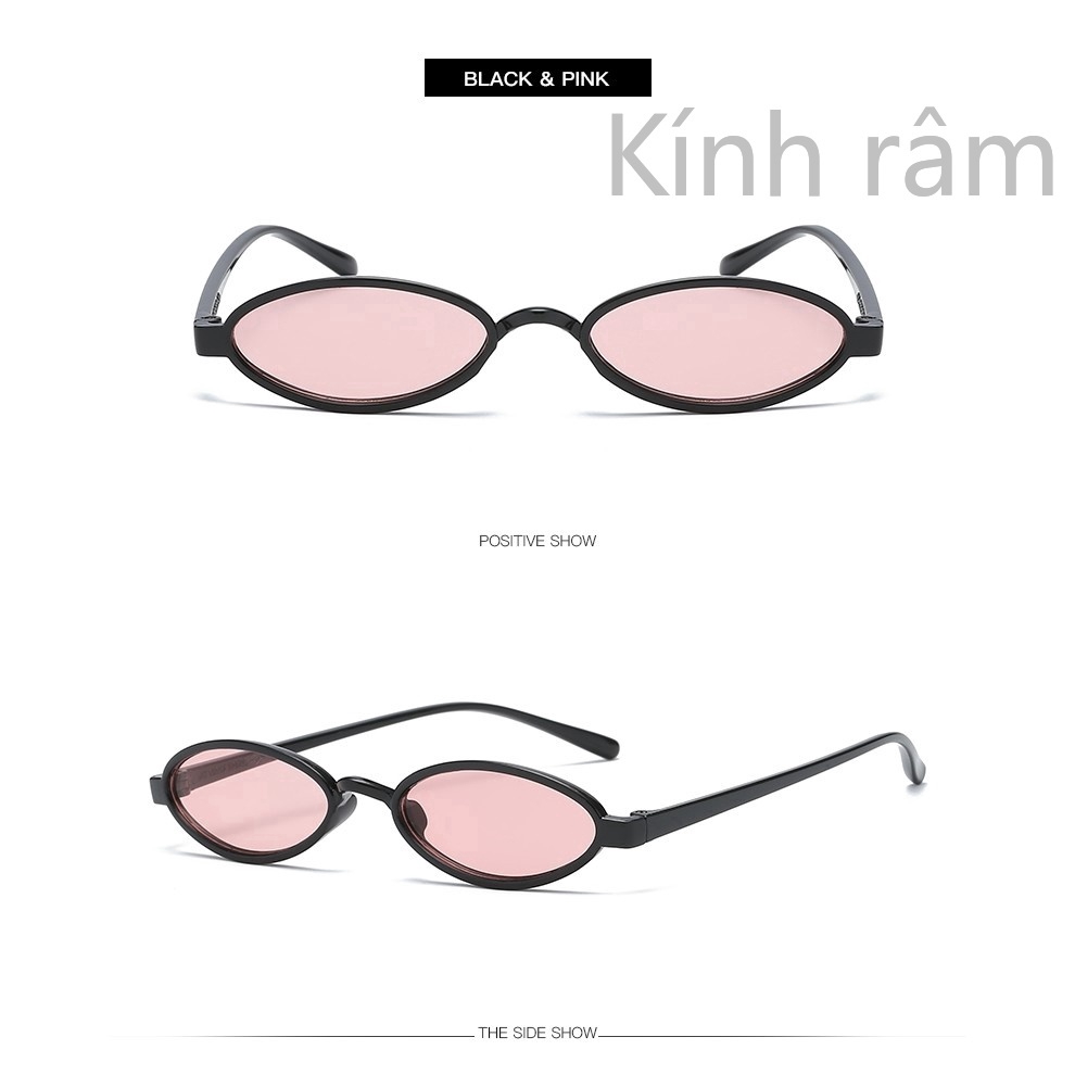 Kính mát gọng tròn bằng nhựa phong cách cổ điển