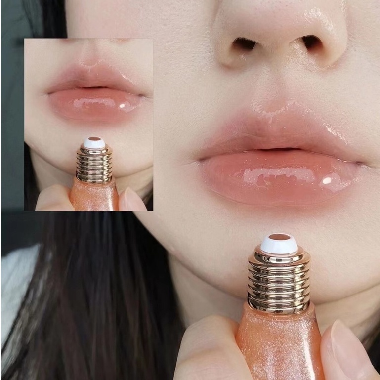 Son bóng dưỡng môi Cappuvini thiết kế hình bóng đèn siêu cute mềm mượt, Son dưỡng bóng Cappuvini dưỡng ẩm môi