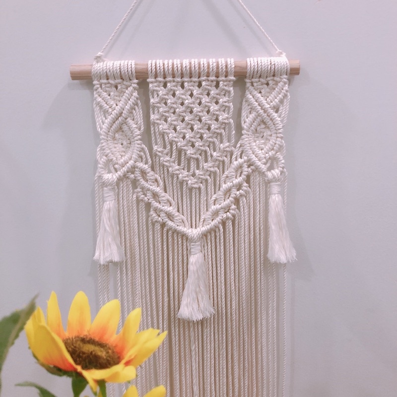 N10 mành treo tường tết macrame decor nội thất trang trí phòng cải tạo phòng treo trang trí