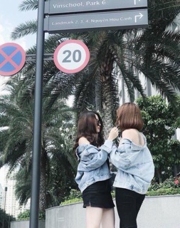 Khoác jeans form oversize
