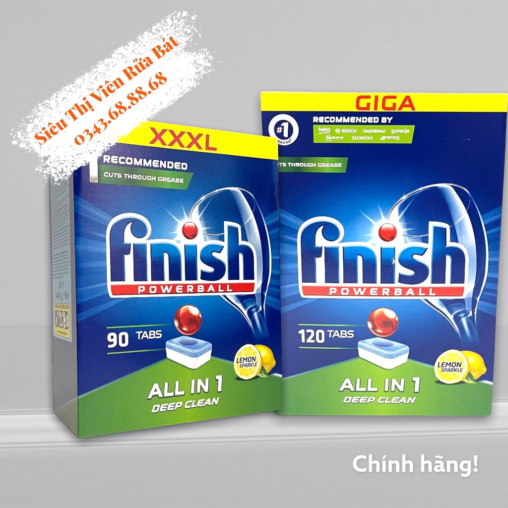 Viên rửa bát Finish All in 1 [nhiều chức năng, rẻ vô địch]