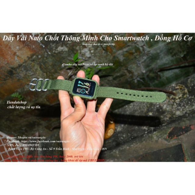 Dây Vải Nato Chốt Thông Minh Smartwatch 20MM (Bip, Ticwatch, Gear S2, Huawei Watch, Đồng hồ Cơ.,,)