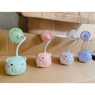 Quạt hình heo dễ thương🐷Quạt đựng bút🐷Sạc mini