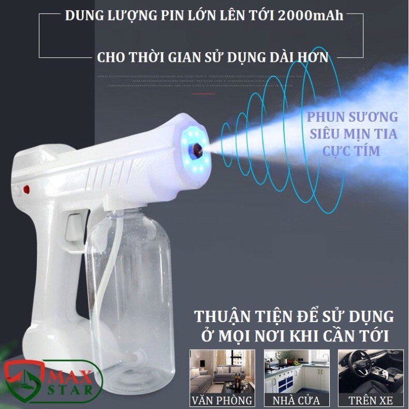 Súng phun khử trùng NANO Atomizer Cầm tay 800ML Xịt Diệt Khuẩn Mini Cao Cấp (PD180234)