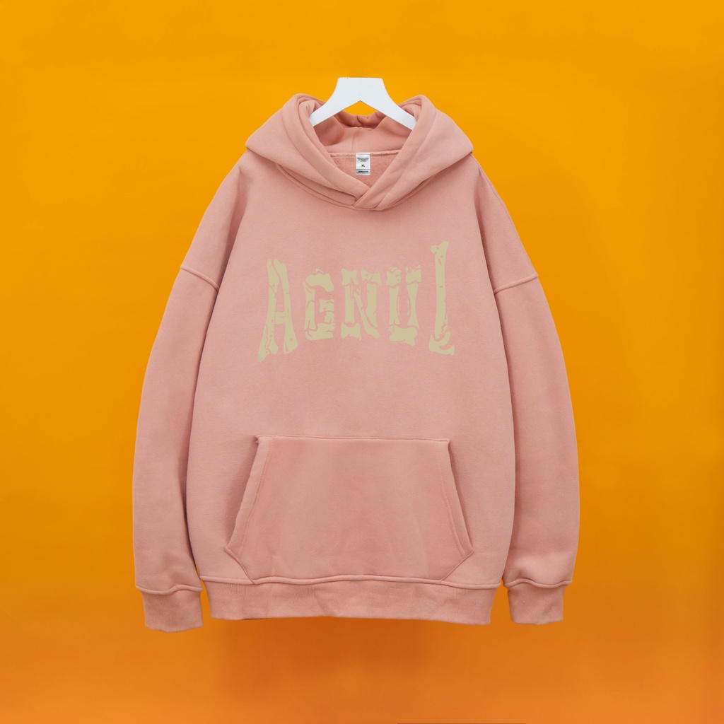 Áo nỉ hoodie AGNUL Hogoto shop , áo nỉ bông cotton unisex nam nữ form rộng oversize chất liệu Cotton