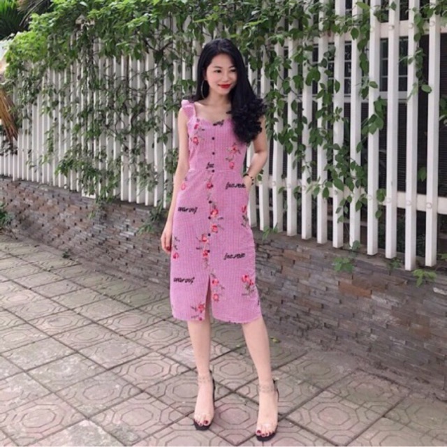 Set áo phông yếm bò bèo nhún
